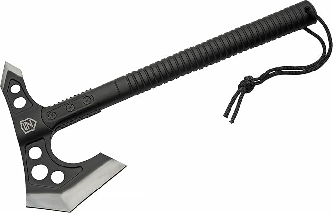 Sierra Zulu Camping Axe - Tactical Survival Hatchet with Bearded Axe Head Nylon Sheath &amp Glass Fiber Handle - Full Tang Outdoor Bushcraft Tool for Camping Hiking and Chopping Tasks