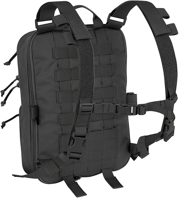 KRYDEX Tactical Expandable Backpack MOLLE Backpack for Travelling Hiking Hunting (BK)