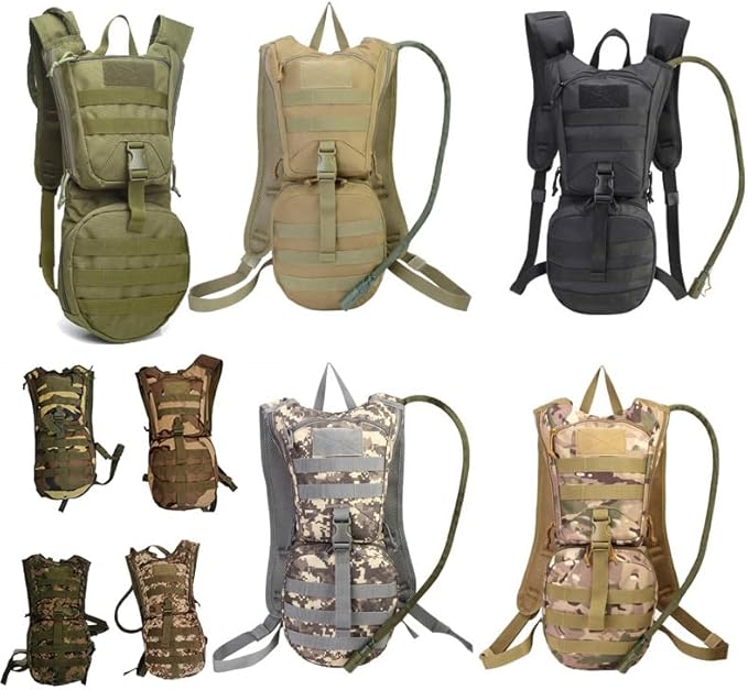 Outdoor Sports Hiking Bag Tactical Assault Combat Camouflage Tactical Molle Water Pack 3L Hydration Pack