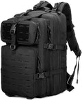 Outdoor Sports Pack Hiking Bag Tactical Rucksack Camo Knapsack Combat Camouflage Tactical Molle Backpack - Black