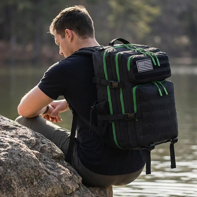 45L Tactical Backpack for Men Women Military Assault Pack with MOLLE Large 3 Day Bug Out Bag for Hiking Camping
