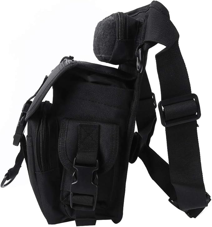 Ox Cloth Drop Leg Bag Tactical Photography Pouch with Quick Access Multifunctional Sports Leg Pack for Outdoor Activities Durable Drop Leg Bag with Adjustable Strap (Black One Size)