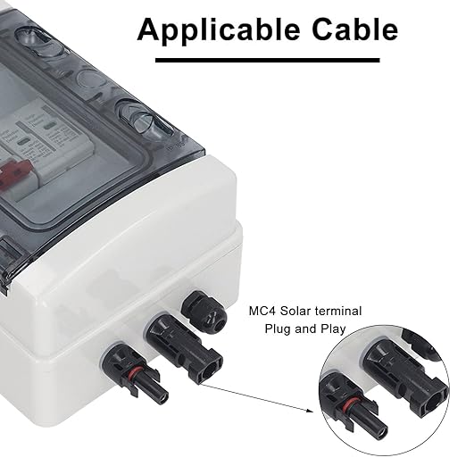 PV Combiner Box Solar Photovoltaic Combiner Box Outdoor Breaker Box with DC500V 32A for Solar Panels System