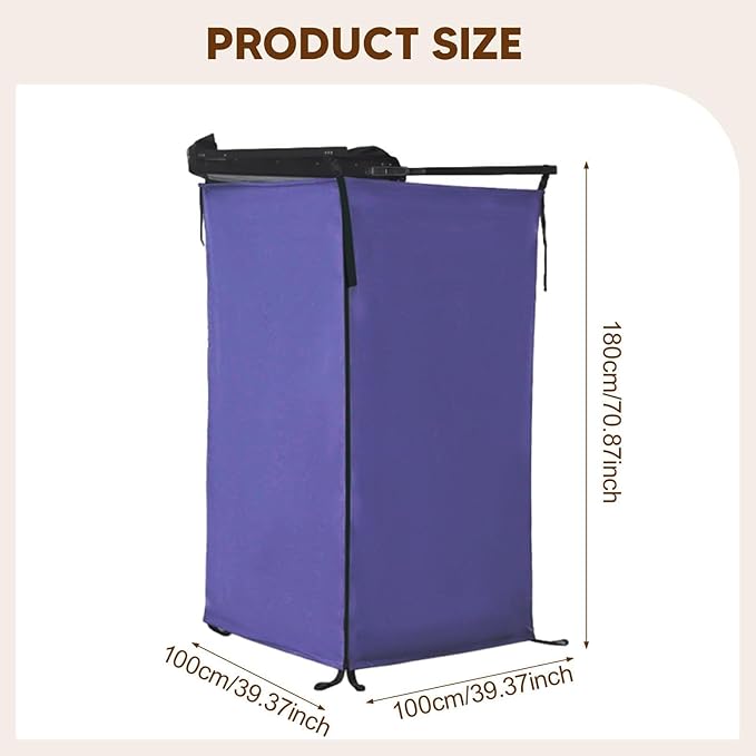 Vehicle Side Shower Tent Privacy Shelter Outdoor Changing Room Dressing Restroom for Camping Beach Van 39.37x39.37x70.87inch- Deep Blue