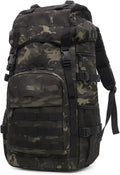 Genérico Compatible For Tactical Men's Backpack GearWaterproof Trekking Hunting Bag Outdoor Bags 50L(Black cp)