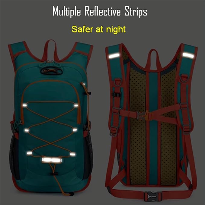 Lightweight Cycling Hydration BackpackLarge Capacity Pack for TravelHikingClimbingSkiingRunning Daypack for Men Women (Black)