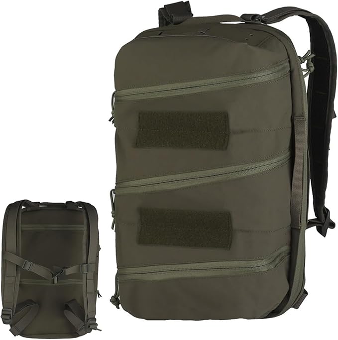 Large Lightweight Tactical First Aid Backpack - Durable Tear-Resistant Medical Organizer with Multipurpose Back Panel(Ranger Green)