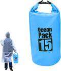 Waterproof Dry Bags for Beach15L Roll Top Surfing Organizer | Swimming Storage Bag | for Kayakers Boaters Swimmers Fishermen Rafters Surfers Travelers Hikers Beach Trips Boating Swimming Kayaking