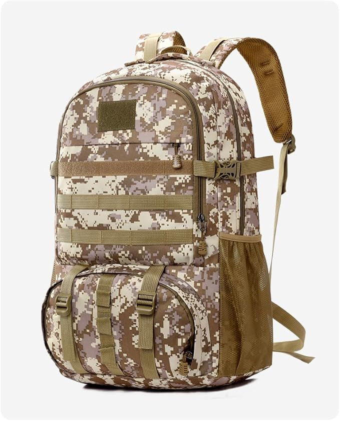 Tactical Backpack Military Molle Hiking 36-55L Tactical camouflage outdoor sports camouflage bag hiking desert camouflage