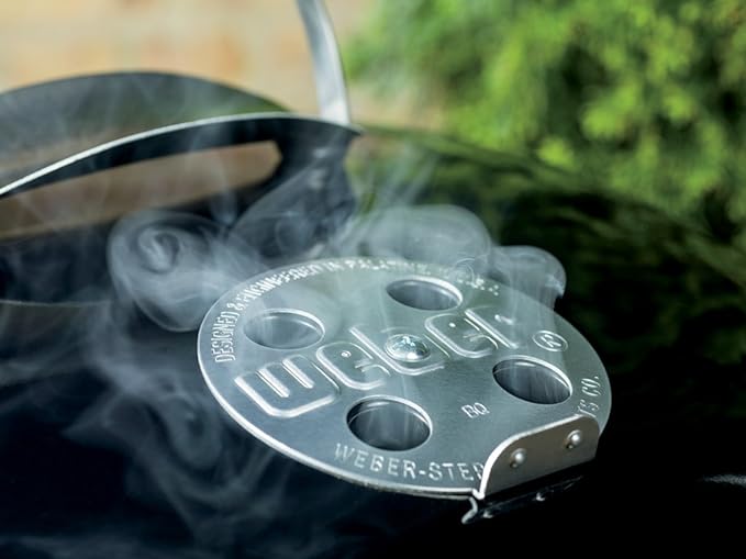 Weber Original Kettle Premium Charcoal Grill 22-Inch Black – Outdoor BBQ Grill with Built‑In Thermometer Heat Control Dampers &amp One‑Touch™ Cleaning System