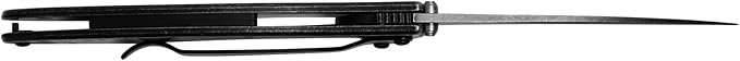 Kershaw Leek BlackWash Pocket Knife (1660BLKW) 3 Sandvik 14C28N Steel Blade 410 Stainless Steel Handle BlackWash Finish SpeedSafe Assisted Open Frame and Tip Locks Reversible Pocketclip 3 OZ