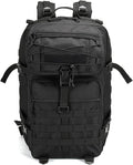 Men's Large Capacity Camping Backpack Oxford Cloth Tactical Rucksack Lightweight Outdoor Hiking Travel Daypack (Black)