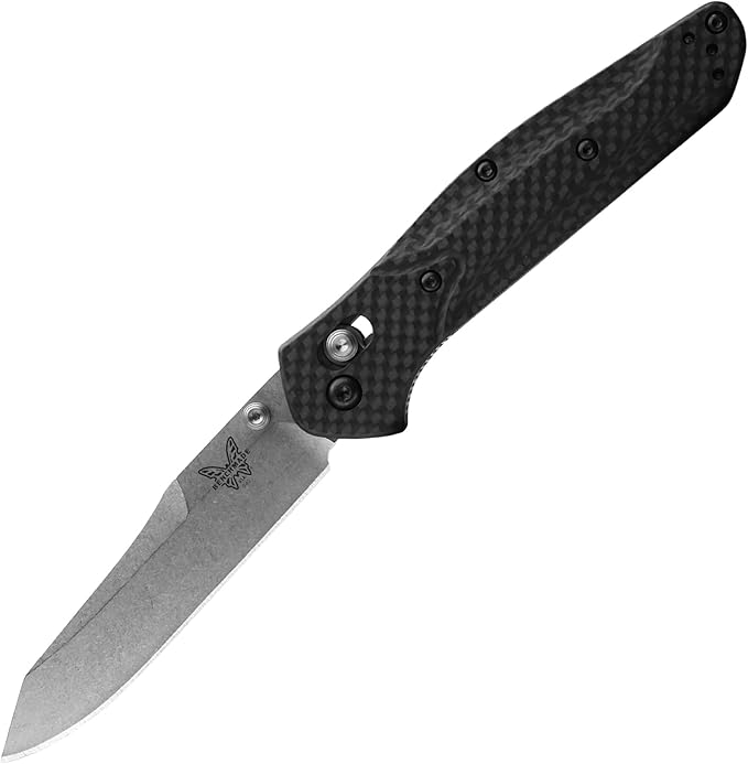 Benchmade - Osborne Every Day Outdoor Folding Knife Reverse Tanto Blade with Black Carbon Fiber Handle (940-1)