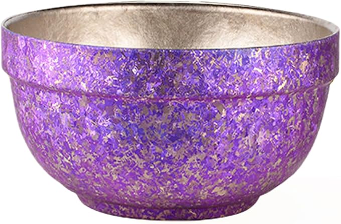 Titanium Camping Bowl Double Wall Insulated Bowl Stackable Lightweight Backpacking Dinnerware Durable Soup Cereal Rice Bowl for Home &amp Outdoor Use No Coating RT085T (Purple)
