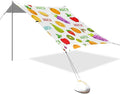 Beach Canopy with Windproof Ropes &amp Sandbags Beach Tent Sun Shade Sun Shelter for Camping Trips Fishing Backyard Fun or Picnics Fruit