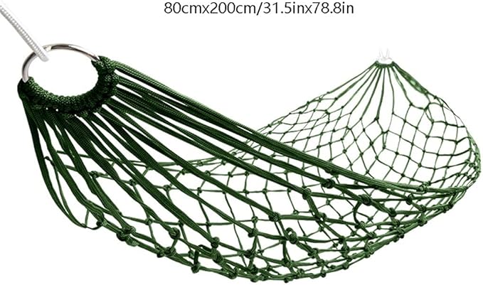 Portable Hammock Portable Hammock Swing Bed Meshy Rope Hammocks Sleeping Net Bed with 2 Tree Straps for Beach Garden Backyard for Backpacking Beach (Color : Rojo)