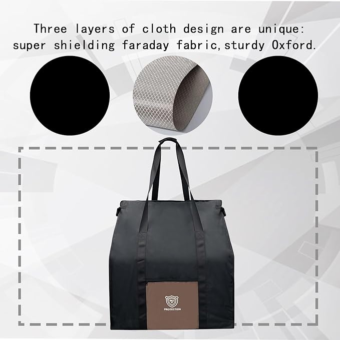 Faraday Bag for Large Generators and Electronics Military-Grade RF Shielding For Computer TowersMobile Devices EMP Protection Signal Isolation Anti-tracking Data Privacy