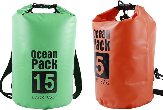 Waterproof PVC Meshes Backpack for Adventure Practical Rope Closure Dry Bag Outdoor Daypack with Shoulder Strap