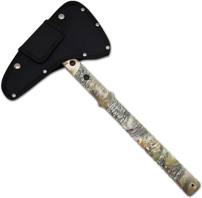 Snake Eye Tactical Tomahawk Throwing Axe - Throwing Hatchet-Tactical-Axe with Sheath and Competition Throwing Axe. (Camo)