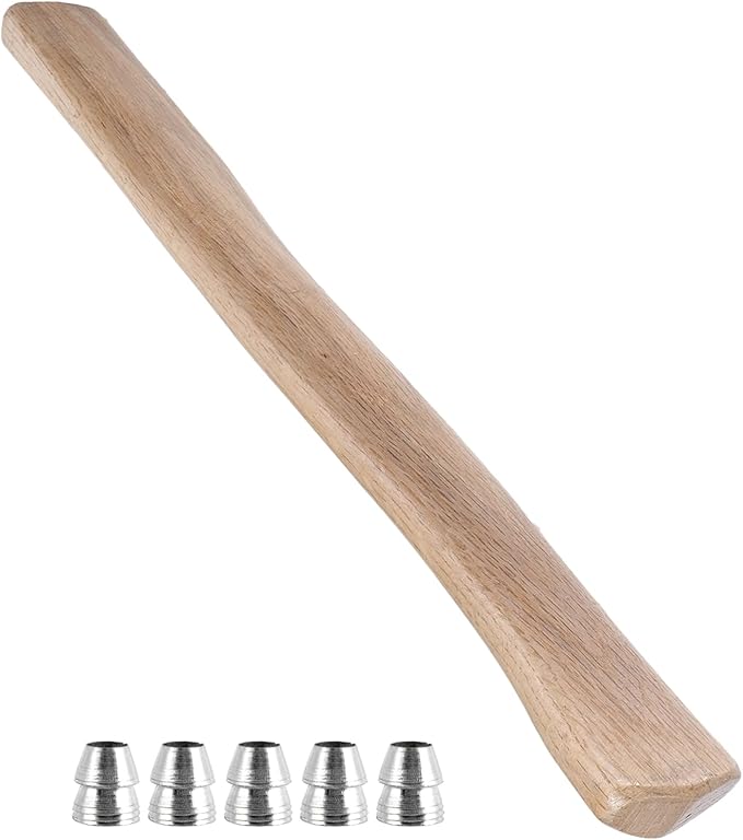 1 Set Wooden Hatchet Handle Replacement Set Woodworking Tool with Reinforcing Wedges Easy to Install for Garden Camping and Construction Use