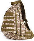 Tactical Backpack 14 Inches Crossbody Laptop Chest Bag Single Shoulder Rucksack Hiking Pack for Outdoor(DD)