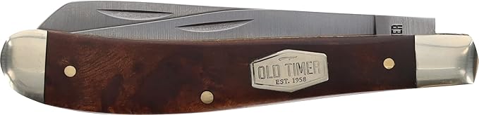 Old Timer 96OT Bearhead Trapper 2-Blade Folding Pocket Knife with Field Pick