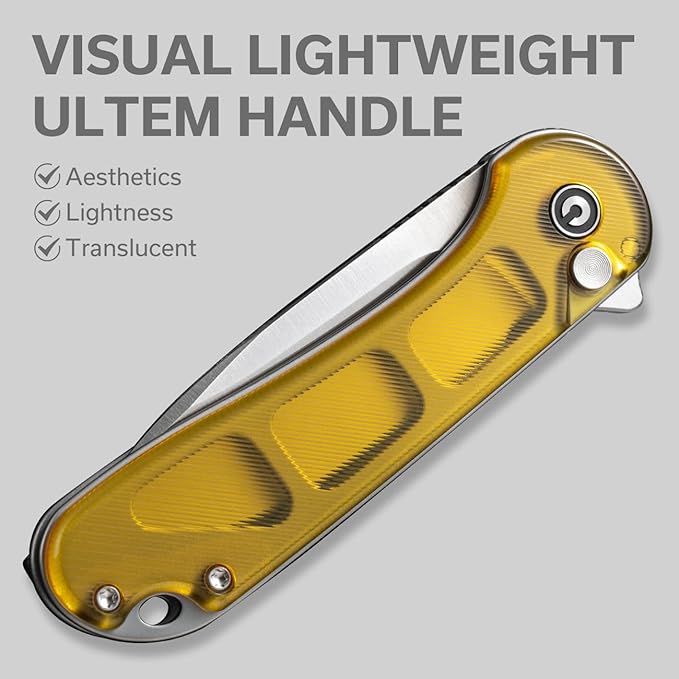 CIVIVI Elementum II Pocket Knife Utility Knife with 2.96 Nitro-V Blade Ultem Handle for Camping Fishing Hunting C18062P-7