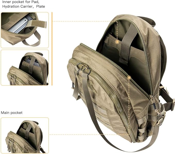 EXCELLENT ELITE SPANKER Military Tactical Backpack Detachable Backpack Quickly Turns into Outdoor Vest(Ranger Green)