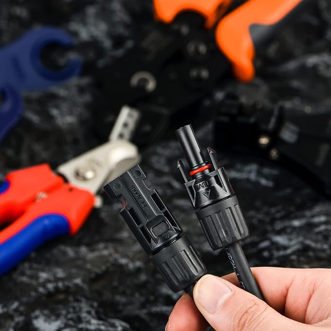 iCrimp Solar PV Cable Crimping Tool Kit for 2.5/4/6mm² with StripperCutter Solar Spanner and solar Connectors