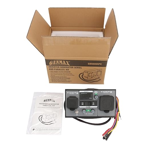 GENMAX 50-Amp RV Ready Parallel and Series Kit for Linking Two 120v GENMAX Inverter Generators to get 240v Output Ideal for Camping Outdoor &amp Home Backup