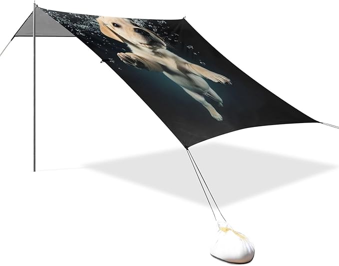 ALAZA Funny Puppy Underwater Beach Tent Sun Shelter Portable Canopy Sunshade for Outdoor Camping Picnics Backyard Fun 10x9 ft