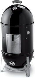Weber Smokey Mountain Cooker 18-Inch Charcoal Smoker – Outdoor BBQ Smoker with Dual Cooking Grates Porcelain‑Enameled Kettle &amp Temperature Control Dampers
