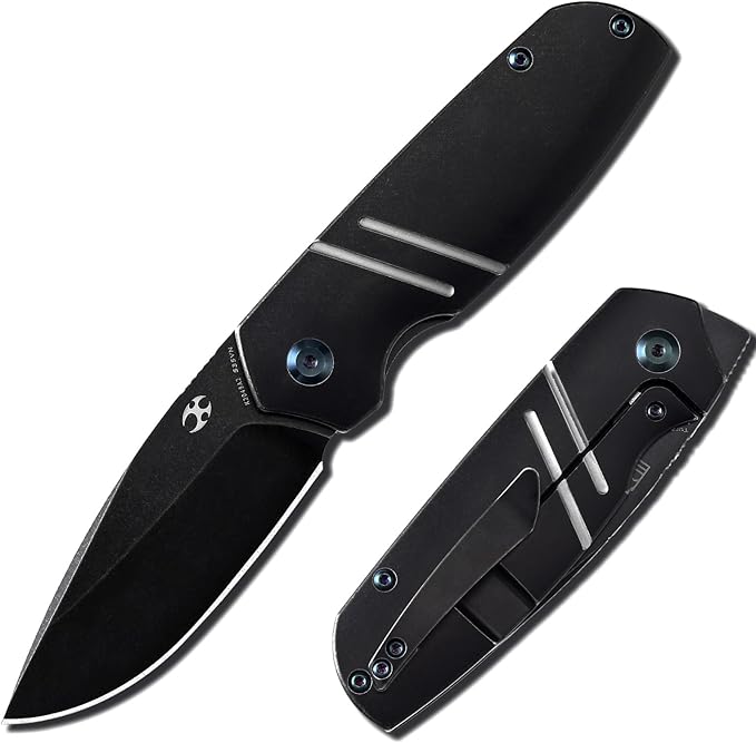 KANSEPT Turaco Pocket Folding Knives for Men EDC Camping Folding Knife 2.85'' CPM-S35VN Material Pocket Folding Knife with Bronze Anodized Titanium Handle Everyday Carry K2049A2