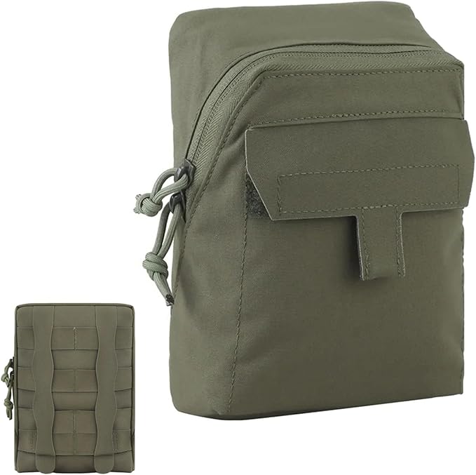 MOLLE GP Tactical Utility Pouch - Multi-Functional Magazine Tool Sundry Storage Abdominal Bag for Airsoft Shooting Vest Belt Hiking Hunting(Ranger Green)