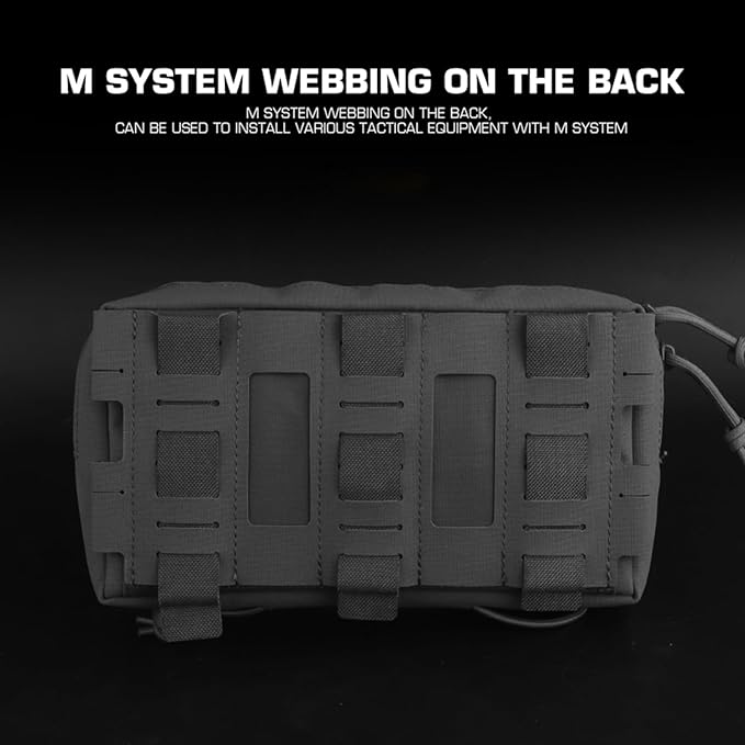 Tactical MOLLE GP Utility PouchMultifunctional Nylon Bag Multi-Color EDC Organizer Trauma Kit Bag for Duty Belt and Vest(9x2x5)