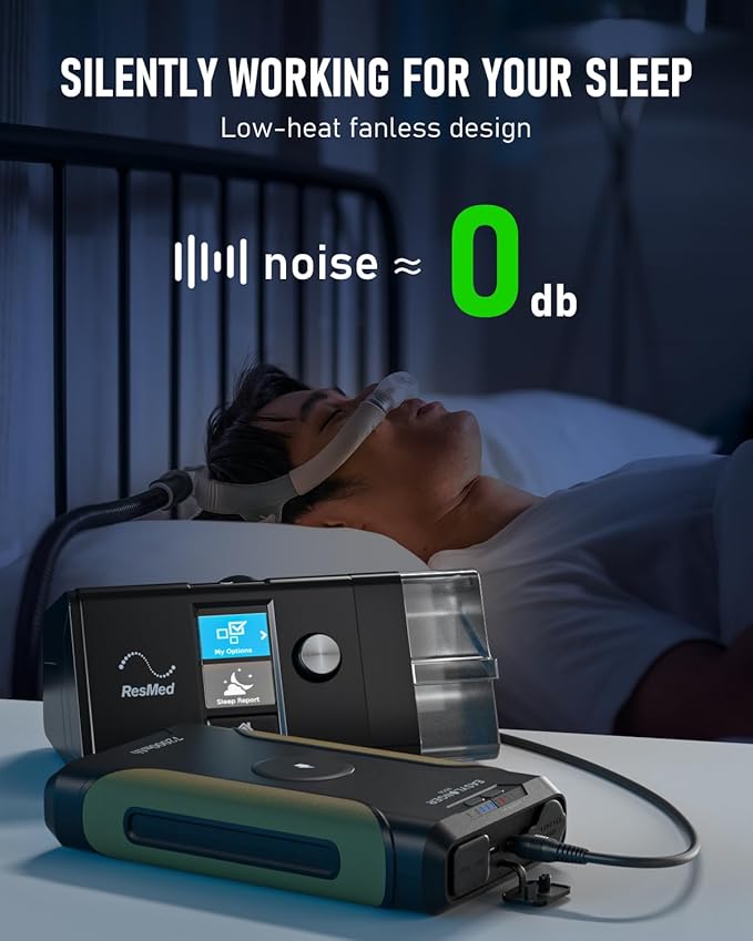 EASYLONGER CPAP Battery Backup Power Supply ES720 266.4Wh(Exceeds Airline Limit) for AirSense 11 AirSense 10 AirCurve 10 AirMini Philips Dreamstation/ 2 Emergency Battery for Outdoor Camping