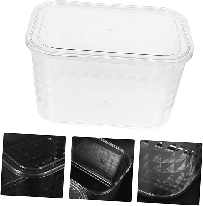 LALAFINA Clear Book Storage Organizer with Lid Transparent Pet Container for for Storing Books Toys Snacks and More