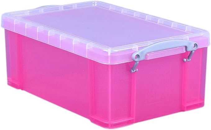 Really Useful Box 9 Litre Transparent Bright Pink