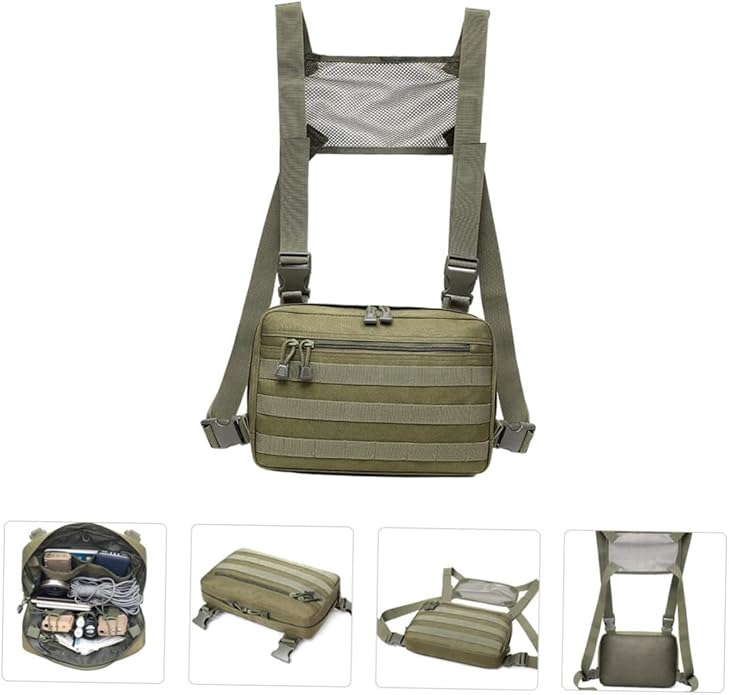 BESTYASH Chest Bag Utility Pouch Large Capacity Pouch Duty Men Chest Bag Outdoor Chest Pouch Utility Bag Hands