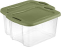 (2 pack) 40 Quart EZ Carry Plastic Storage Bin Full-Grip Handles Green