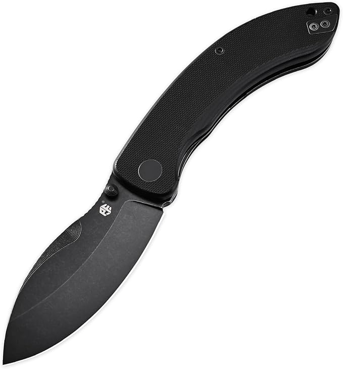 Petrified fish PFB06 Zonda Folding Knife3.74 14C28N Steel Black Stonewashed Blade G10 Handle Folding knife for EDC Camping Outdoor (Black Black Stonewashed)