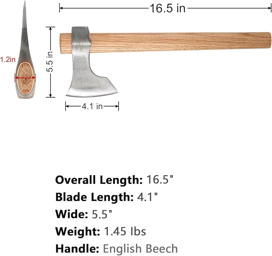 Throwing Tomahawks 2Pack - 16.5 Beech Handle - Forged Axes for Throwing and Outdoor Adventures