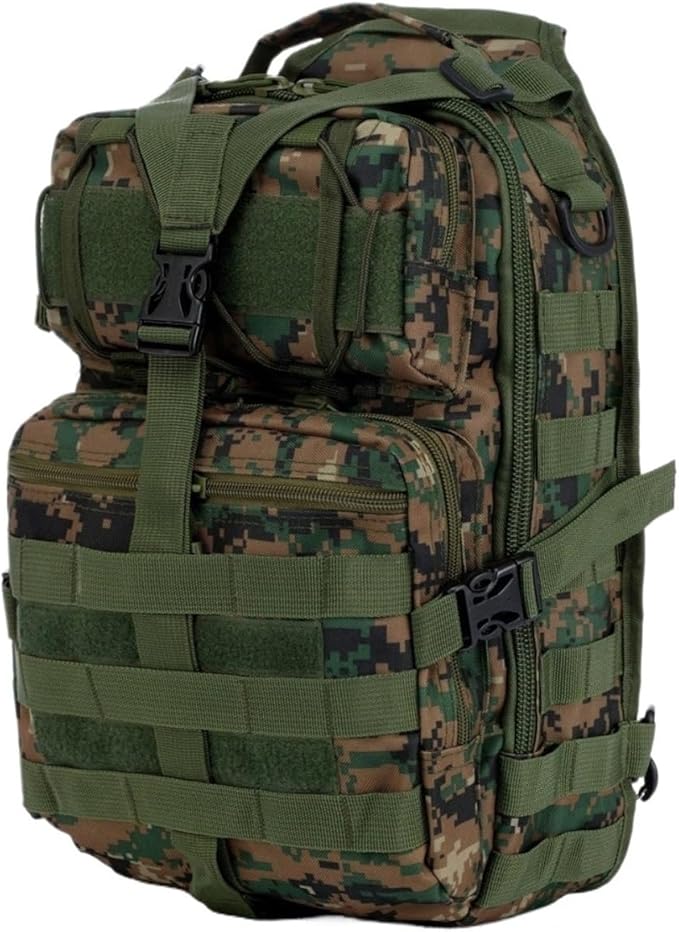 Genérico Tactical Assault Pack Sling Backpacks Waterproof Rucksack BagCompatible for Outdoor Hiking Travelling(Camogreen(Style B))