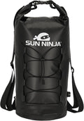Sun Ninja Floating Dry Bag Cooler – Roll Top Leak Proof Closure Collapsible Waterproof Outdoor Cooler with Padded Shoulder Strap - Perfect for Kayaking Fishing Beach Hiking -20L