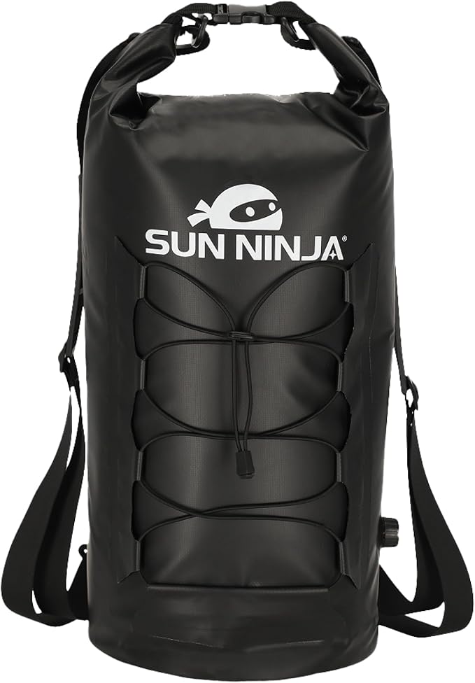 Sun Ninja Floating Dry Bag Cooler – Roll Top Leak Proof Closure Collapsible Waterproof Outdoor Cooler with Padded Shoulder Strap - Perfect for Kayaking Fishing Beach Hiking -20L