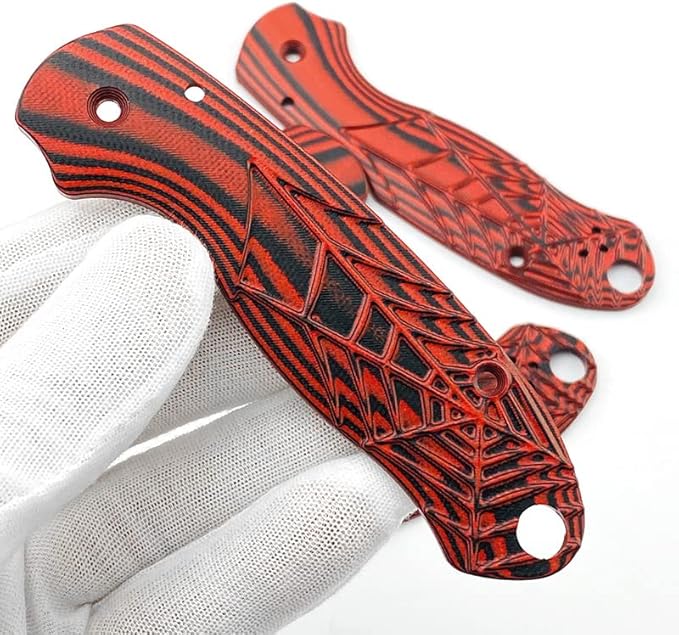 1 Pair Knife Handle Patch Fits for Spyderco para 3 C223 Custom G10 Scales Handle