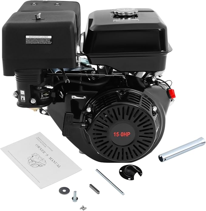Gasoline Engine 420CC Gasline Powered Engine 15Hp Go Kart Motor Single Cylinder 4 Stroke OHV Hand Pull Start Multi-Use Motor Fuel Consumption Rate ≤374g/Kw. H