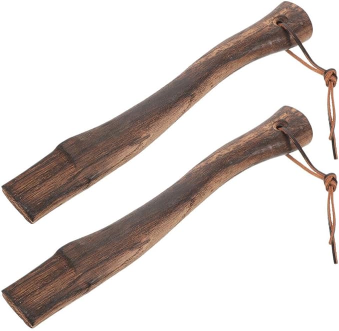 Sosoport 2pcs Wooden Axe Grip Replacement Handle Wood Axe Handle Comfortable Grip for Gardening Camping Hiking and Outdoor Activities