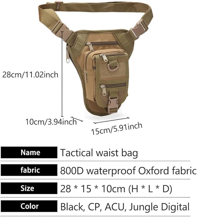 Multi-Purpose Tactical Drop Leg Bag for Men Tactical Thigh Pack Military Utility Pouch Cross Over Leg Outdoor Cycling Hiking Thigh Bag