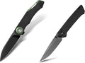 FLISSA Button Lock Folding Knife with 3.1 D2 Steel Blade G10 Handle &amp Shaft Lock Folding Knife for EDC Camping Hiking Fishing Outdoor Activities